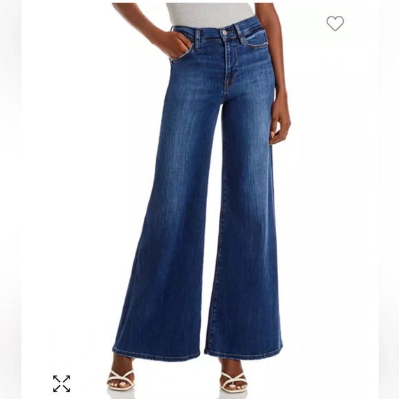 FRAME Le Palazzo High Rise Wide Leg Jeans In Orlena Size 33 - Picture 1 of 14